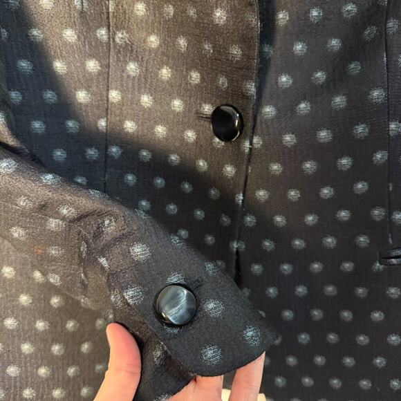 Armani Collezioni Giacca Polka Dot Silk Wool Blend Blazer – Size 6 - Picture 4 of 14